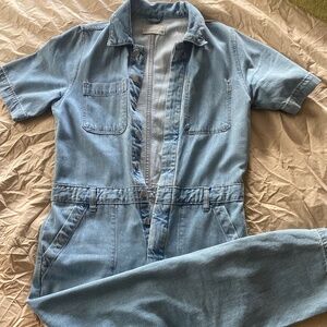 Everlane Button Down Denim Coveralls